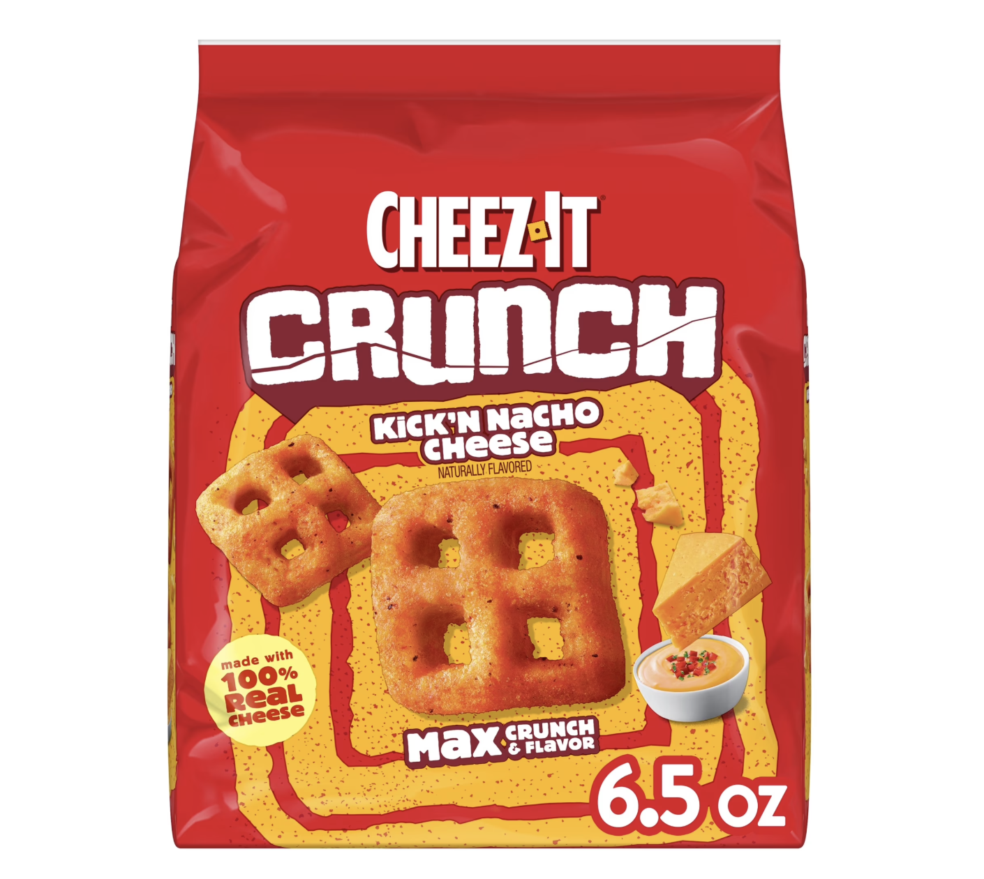 Cheez-It Crunch Kick'n Nacho Cheese Cheesy Baked Snacks