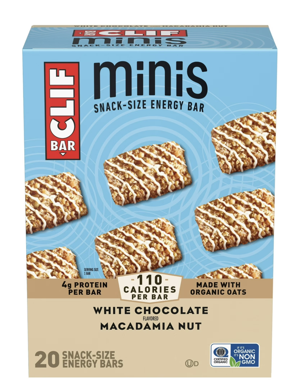 CLIF BAR Minis White Chocolate Macadamia Nut Flavor Snack-Size Energy Bars
