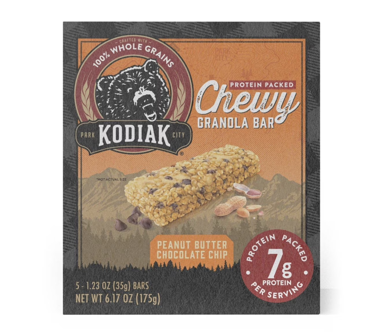 Kodiak Protein Packed Peanut Butter Chocolate Chip Chewy Granola Bar