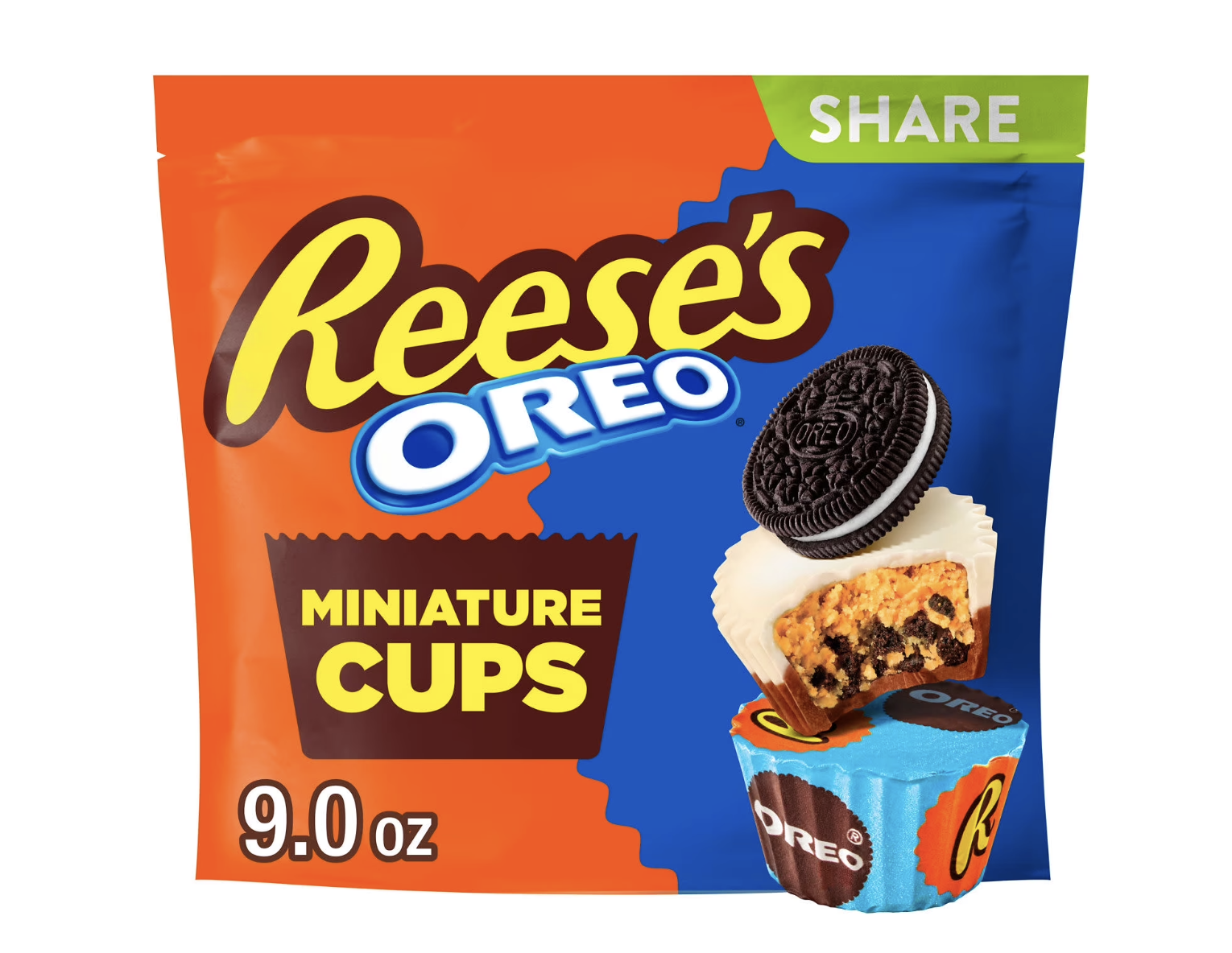 Reese's OREO Miniatures Milk Chocolate and White Creme Peanut Butter Cups Candy