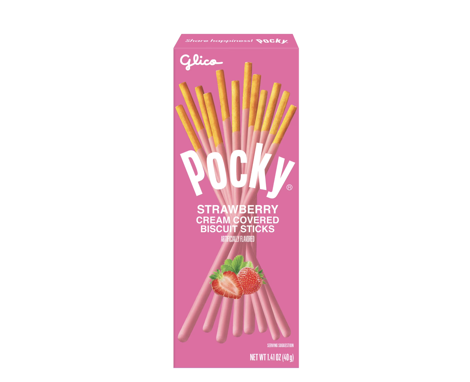 Glico Pocky Strawberry Cream Covered Biscuit Sticks