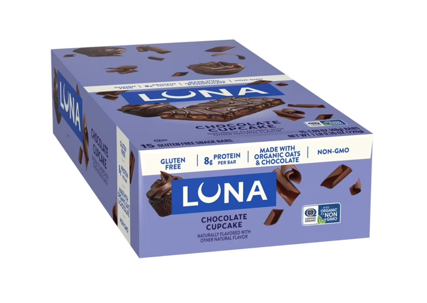 LUNA Chocolate Cupcake Flavor Gluten Free Snack Bars