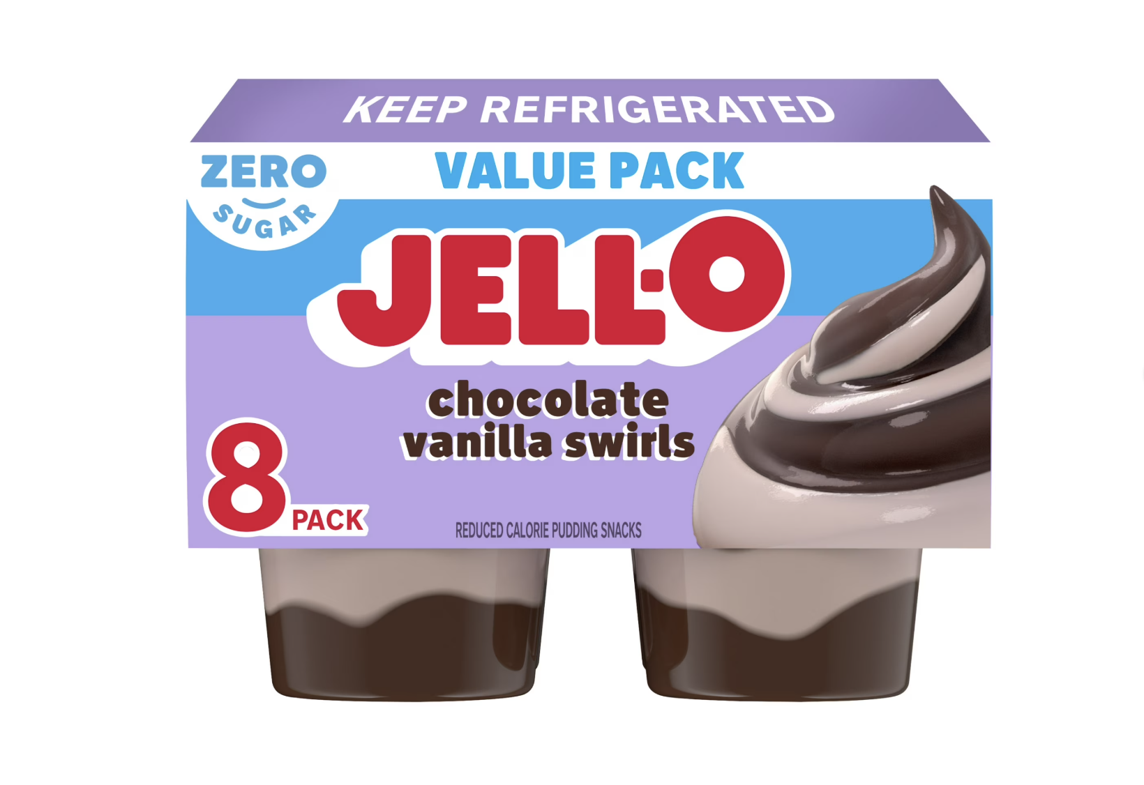 Jell-O Chocolate Vanilla Swirls Artificially Flavored Zero Sugar
