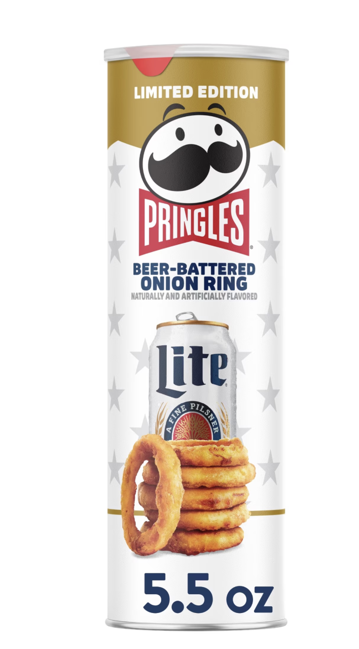 Pringles Beer-Battered Onion Ring Potato Crisps Chips