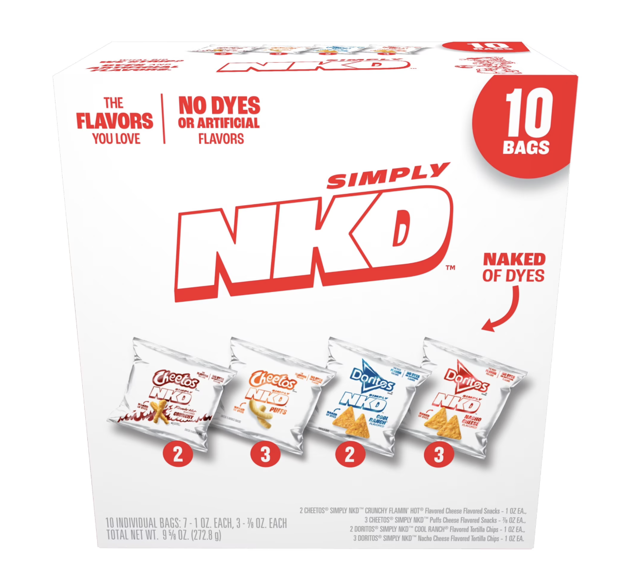 Cheetos Simply Nkd Crunchy Flamin' Hot Flavored Cheese Flavored Snacks