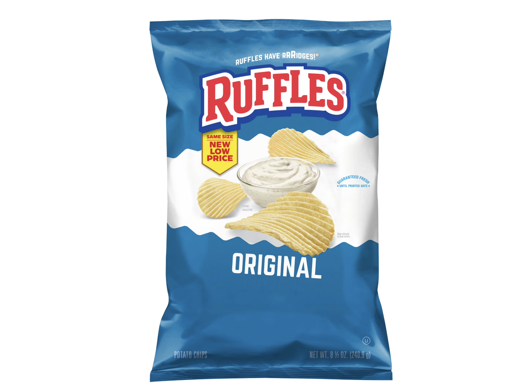 Ruffles Potato Chips Original Snack Chips