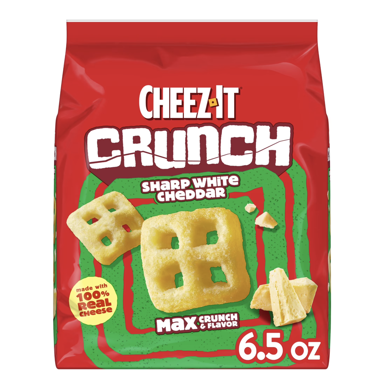 Cheez-It Crunch Sharp White Cheddar Cheesy Baked Snacks