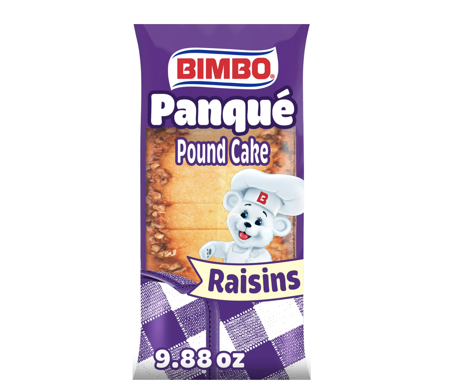 Bimbo Panqué con Pasas Plain Pound Cake with Raisins