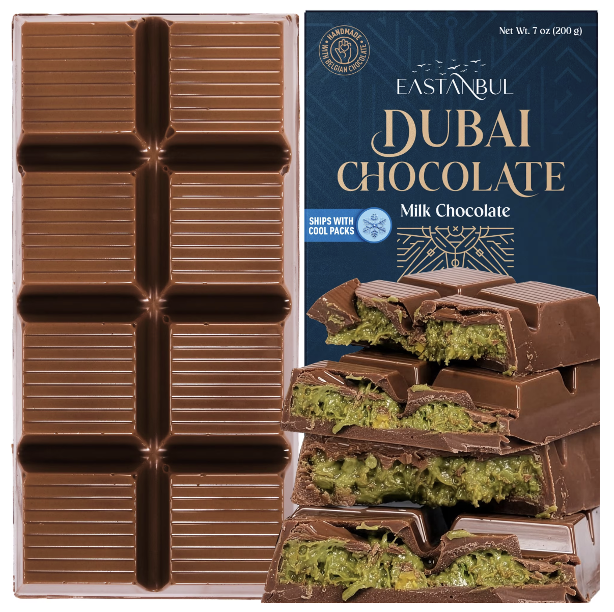 Eastanbul Premium Dubai Chocolate Bar Pistachio