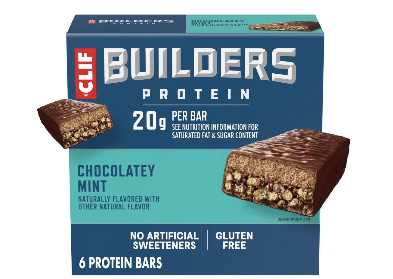CLIF BUILDERS Protein Bars Chocolate Mint Flavor