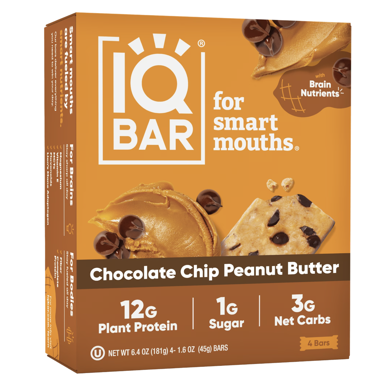 IQBAR Chocolate Chip Peanut Butter Protein Bars