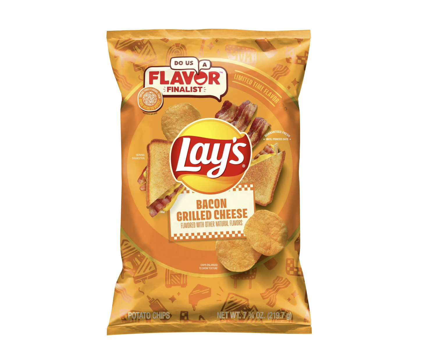 Lay's Potato Chips Bacon Grilled Cheese Flavored Snack Chips