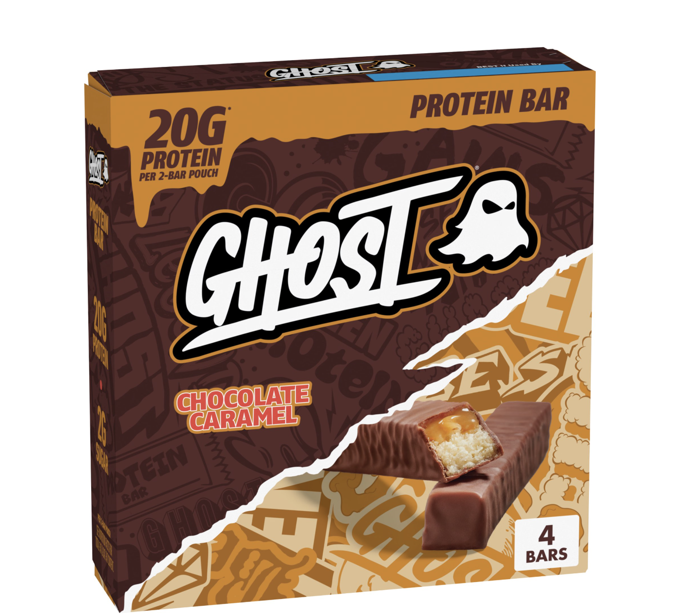 GHOST PROTEIN BAR, CHOCOLATE CARAMEL Flavor
