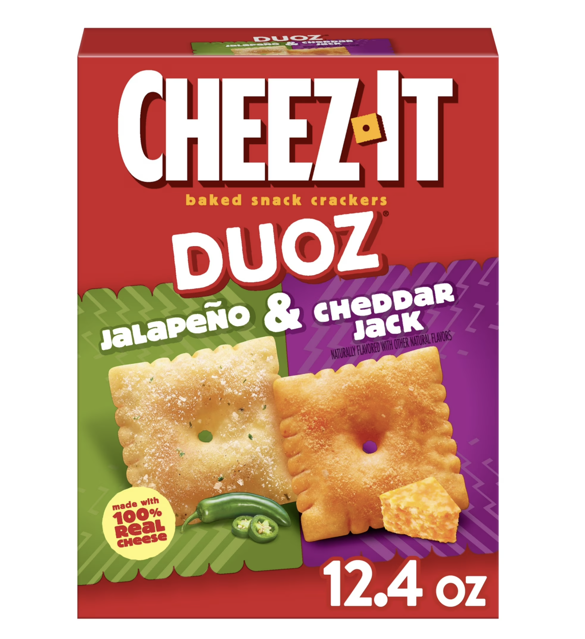 Cheez-It DUOZ Jalapeño and Cheddar Jack Baked Snack Crackers