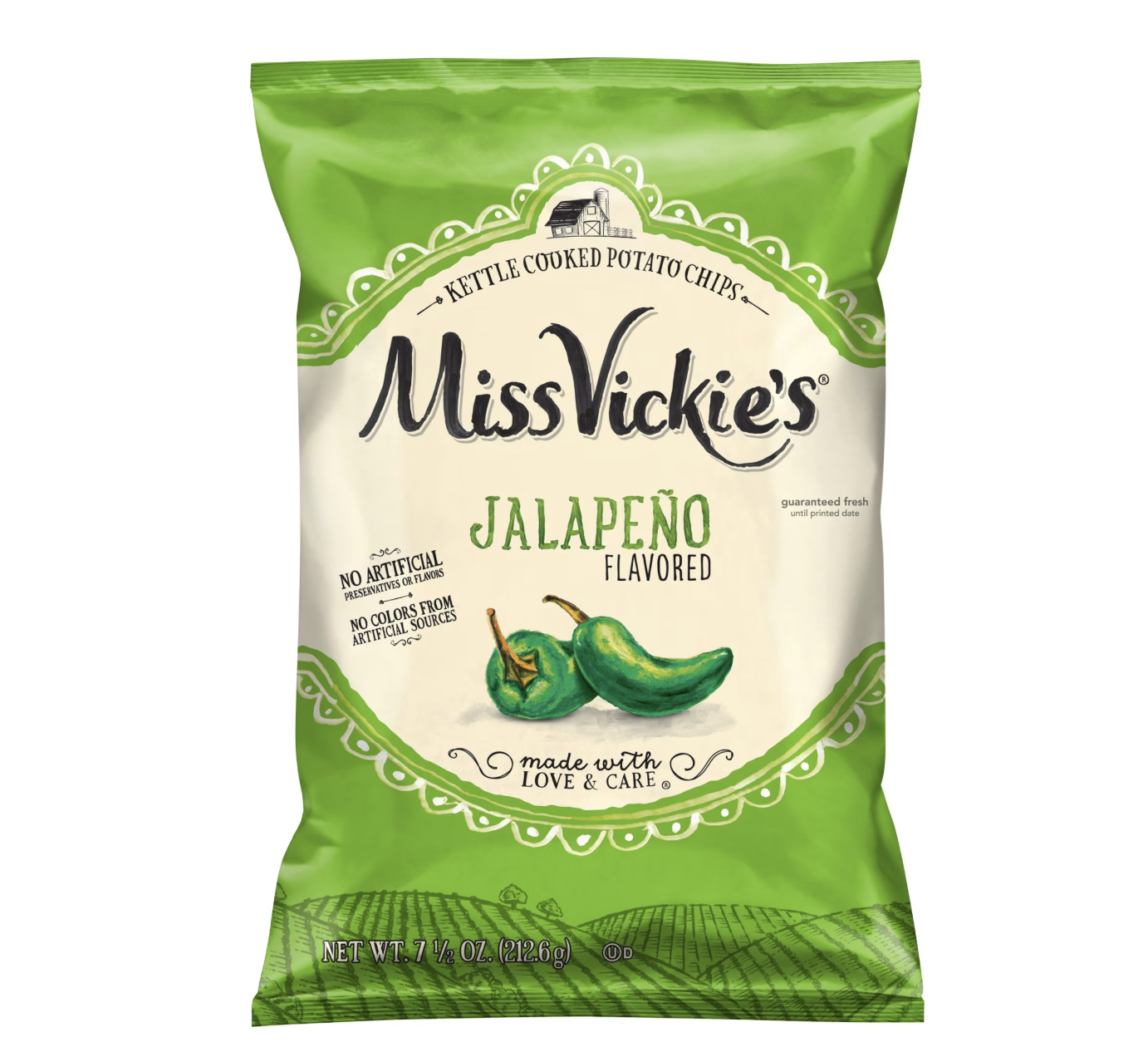 Miss Vickies Jalapeno Kettle Cooked Potato Chips Bag