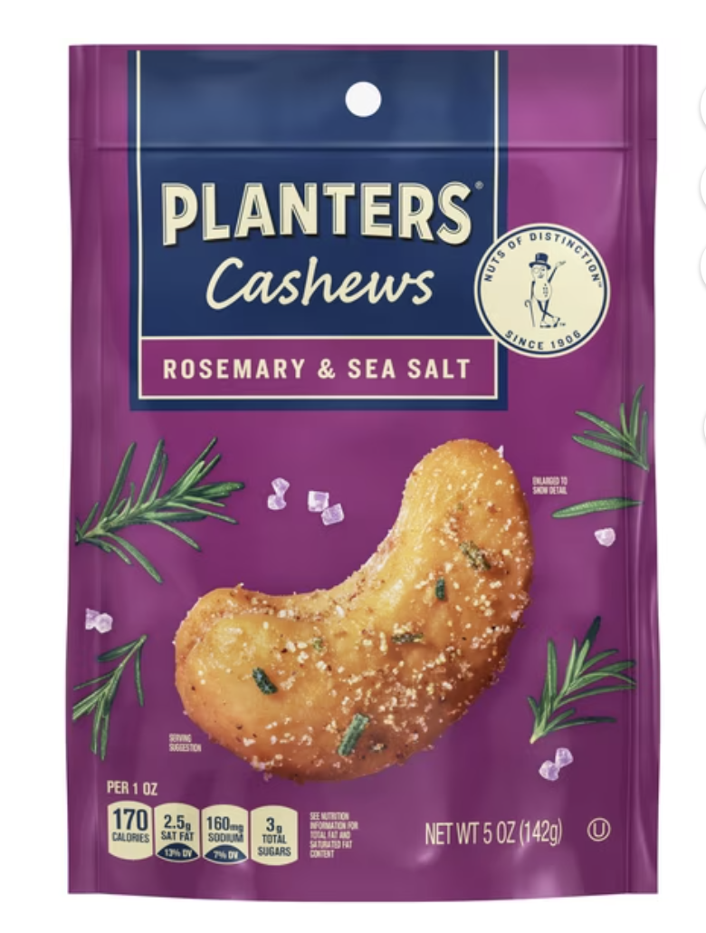 PLANTERS Cashews Rosemary & Sea Salt