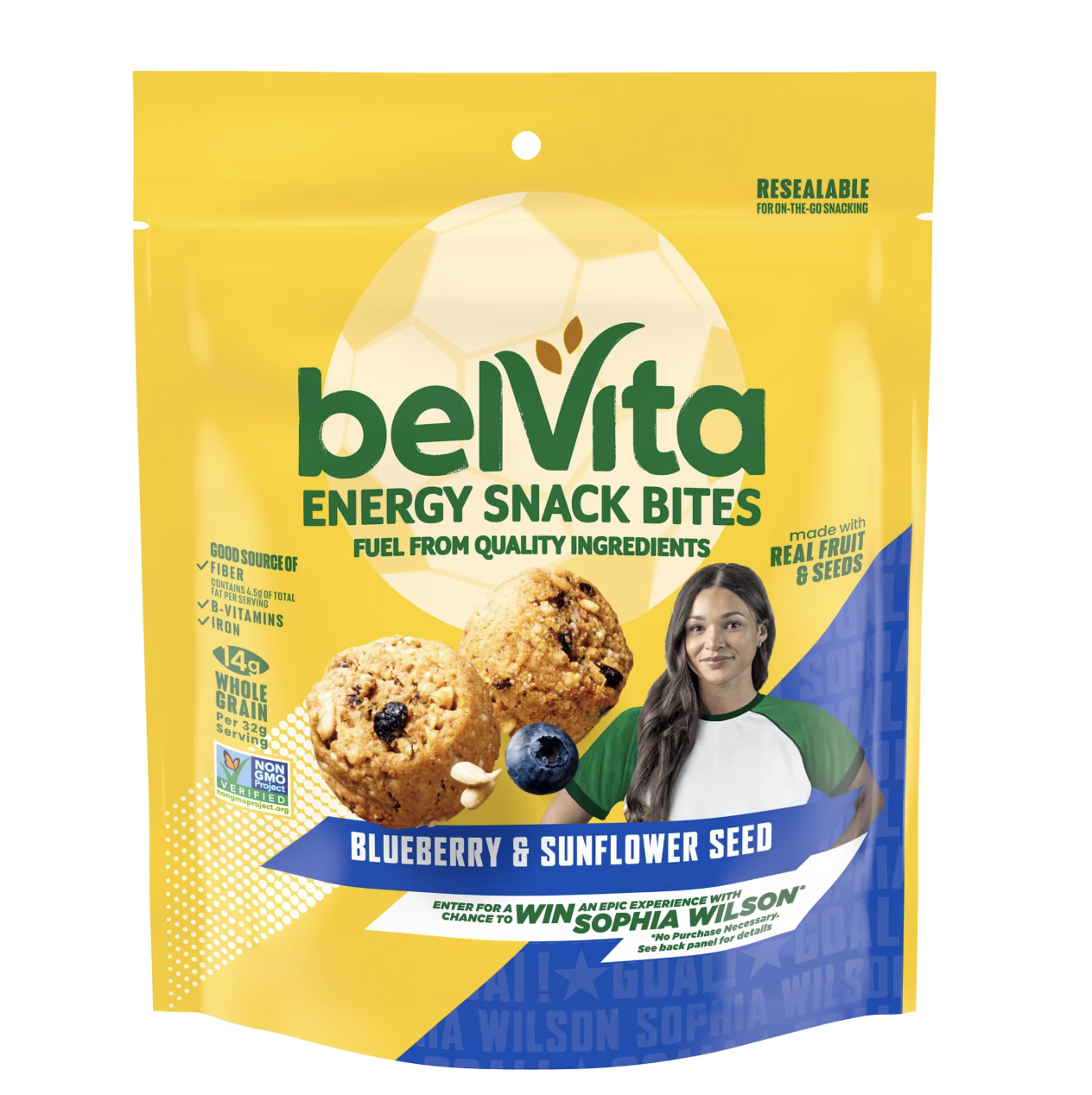 BelVita Energy Snack Bites, Blueberry and Sunflower Seed,